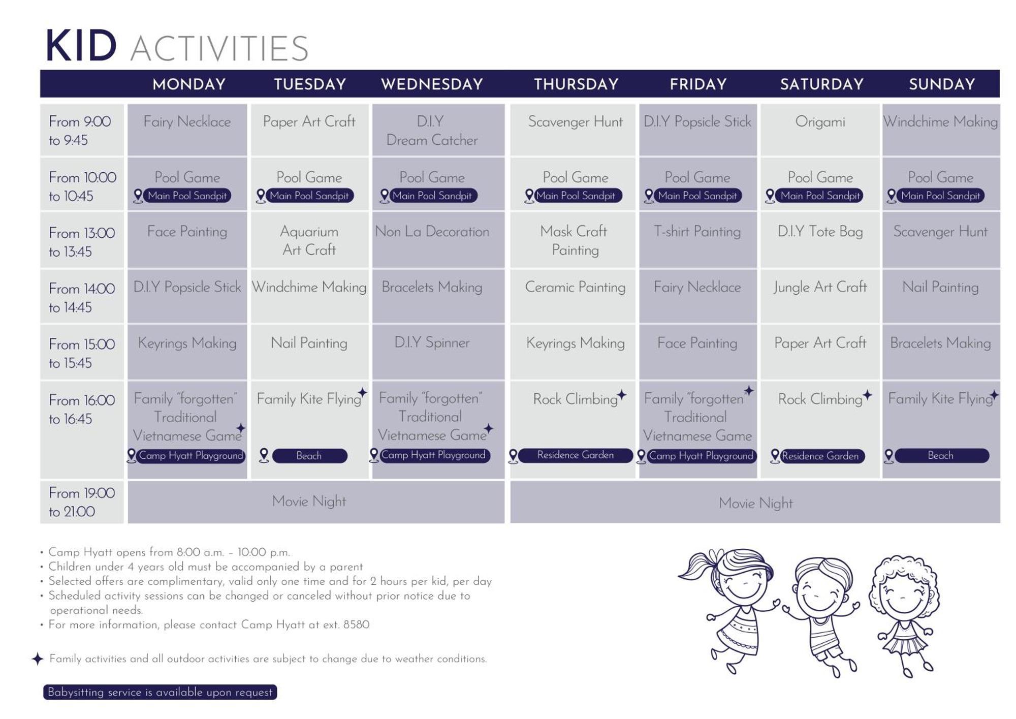 Hyatt Regency Danang Resort And Spa Buitenkant foto Weekly activities